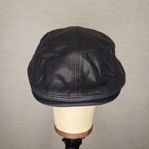 GOTTMAN Jackson-L Black Leather Cap NWT
